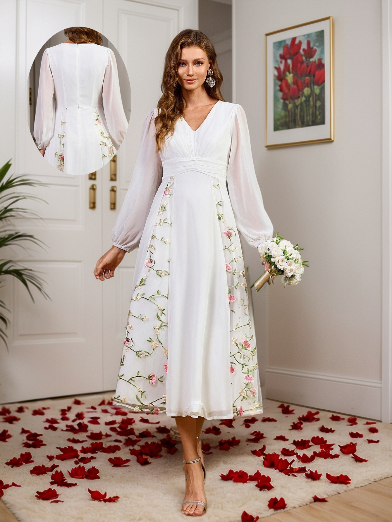 Vestido de noche de manga larga ajustado estilo europeo y americano, novedad de verano para comercio exterior, ideal para Amazon. image 2