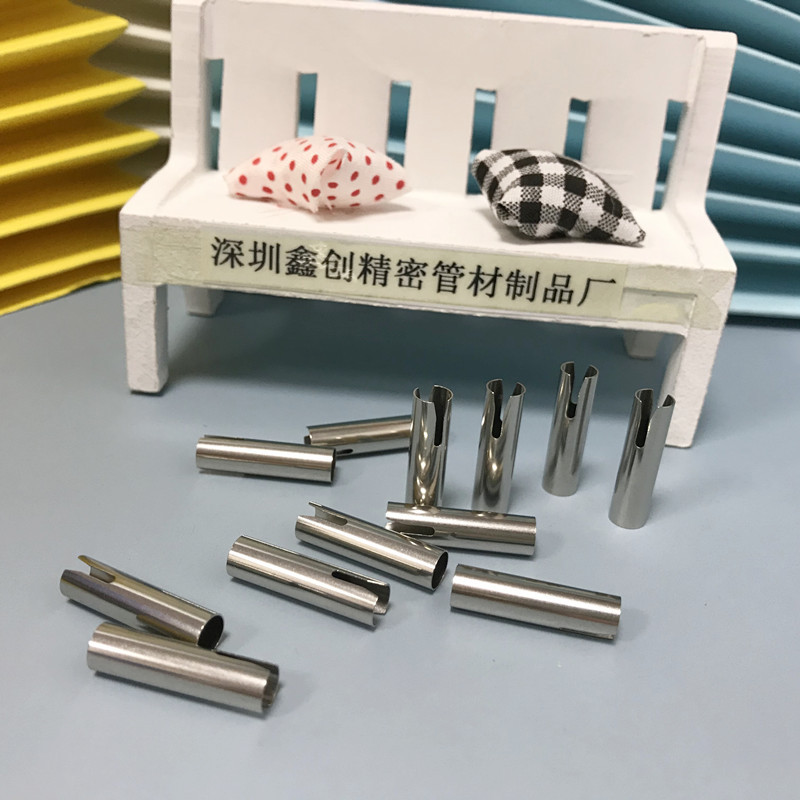 304不锈钢毛细管 定尺切断 激光打孔割槽口 表面电解抛光加工