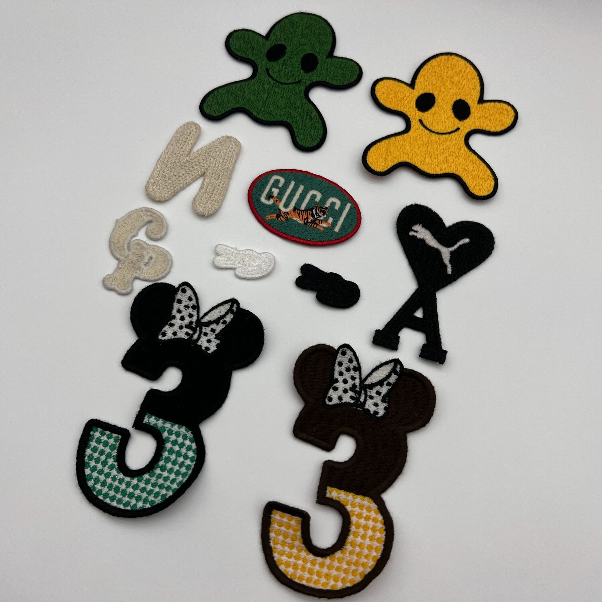 水溶数字英文绣花辅料纺织贴布绣布贴服装箱包绣花章刺绣补丁立体