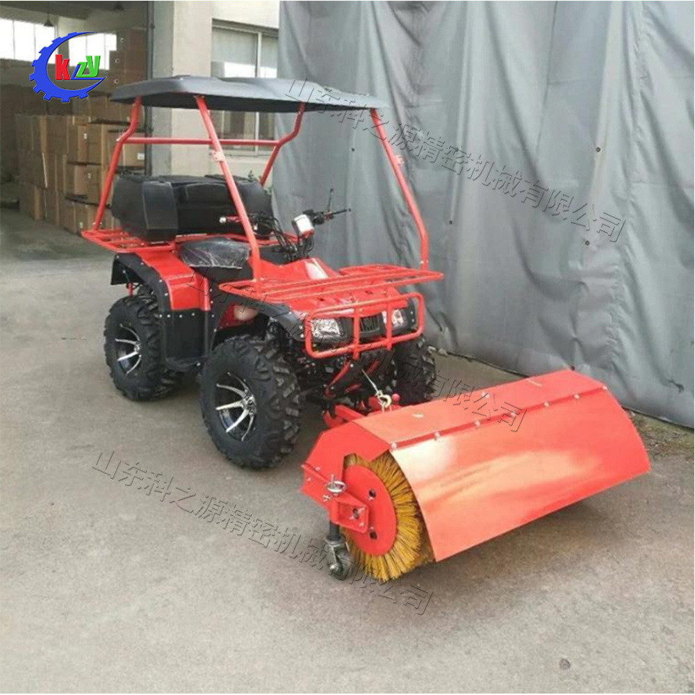 道路破冰除雪设备 四轮高耐磨滚刷除雪机 尼龙钢丝滚刷清扫除雪机