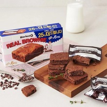 韓國進口好麗友布朗尼夾心蛋糕巧克力味西式蛋糕120g/240g*16盒