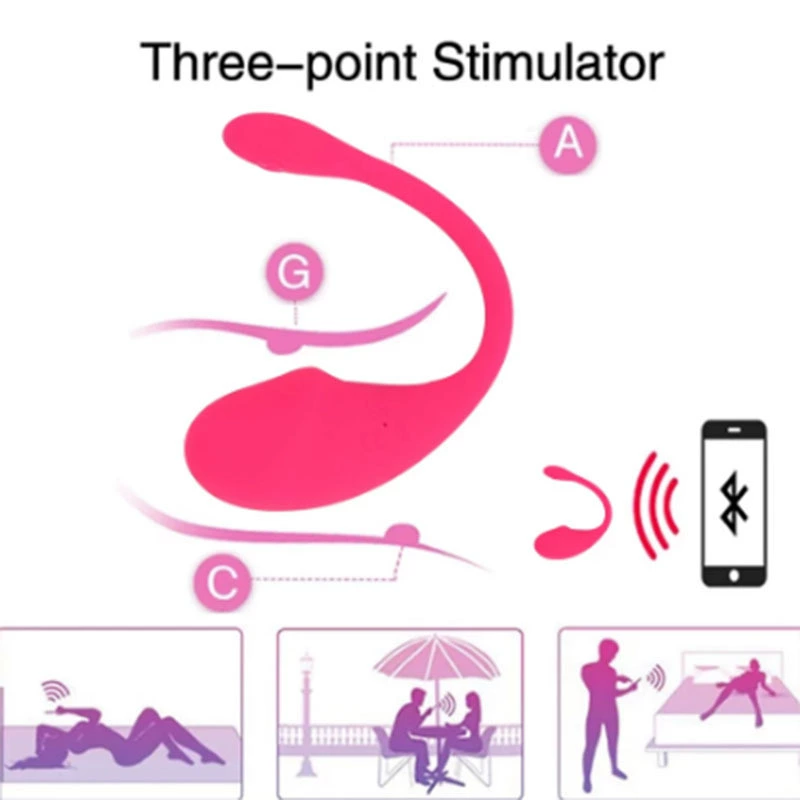 Women's mobile phone APP control wireless jumping egg vibration stick charging model