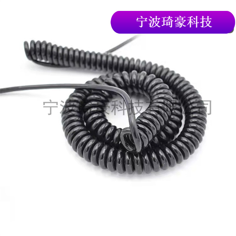 供应弹簧电源线 多芯弹簧线 弹弓线tpu弹簧线耐油耐水解 PU弹弓线