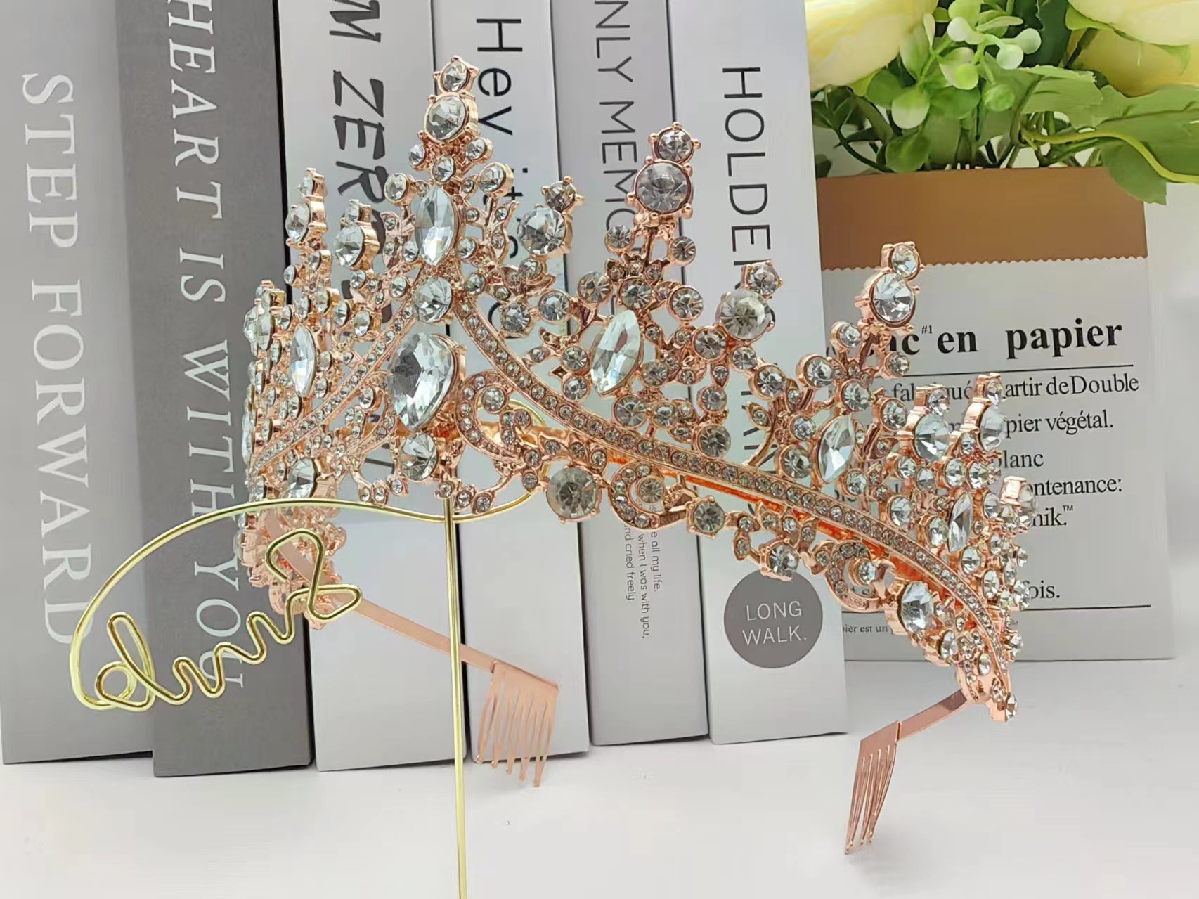 Brautkrone, Haarschmuck aus Legierung, Hochzeitskleid, Strass-Stirnband, Galvanik, Geburtstagskrone, Abendessen, Hochzeitskopfschmuck_voghion.com