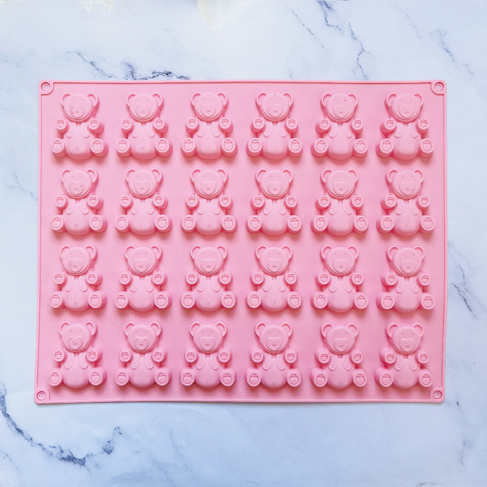 24 Lian Bears 123 molde de silicona pastel helado pudín molde de postre jabón utensilios de cocción