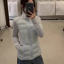彧言 2025秋冬休闲瑜伽90绒羽绒服女短款立领轻薄保暖白鸭绒外套