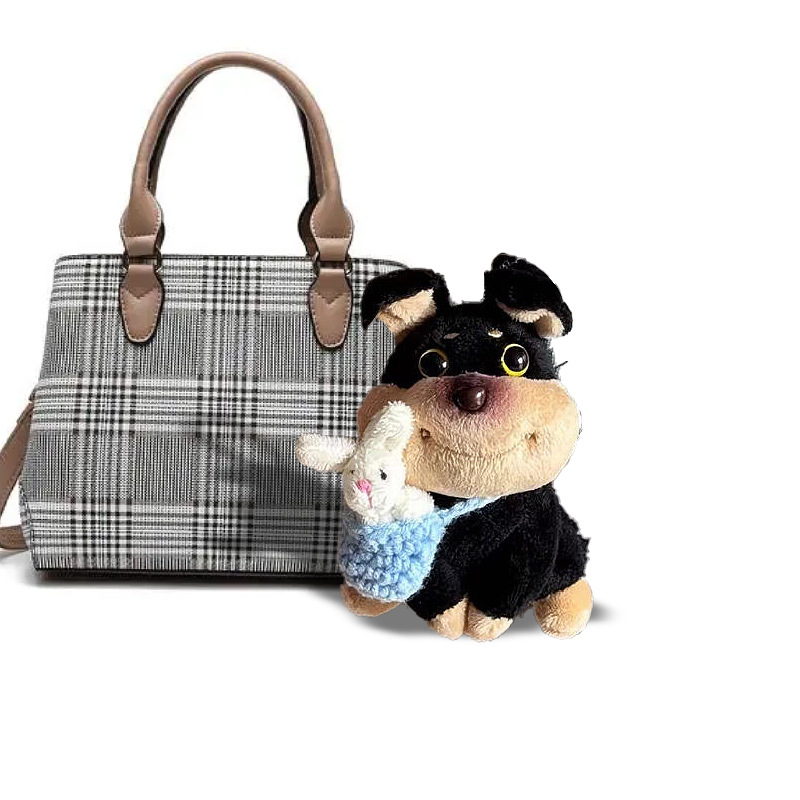 Bolsa de perrito de abeja colgante de coche muñeca de peluche lindo llavero joyería niña pareja regalo
