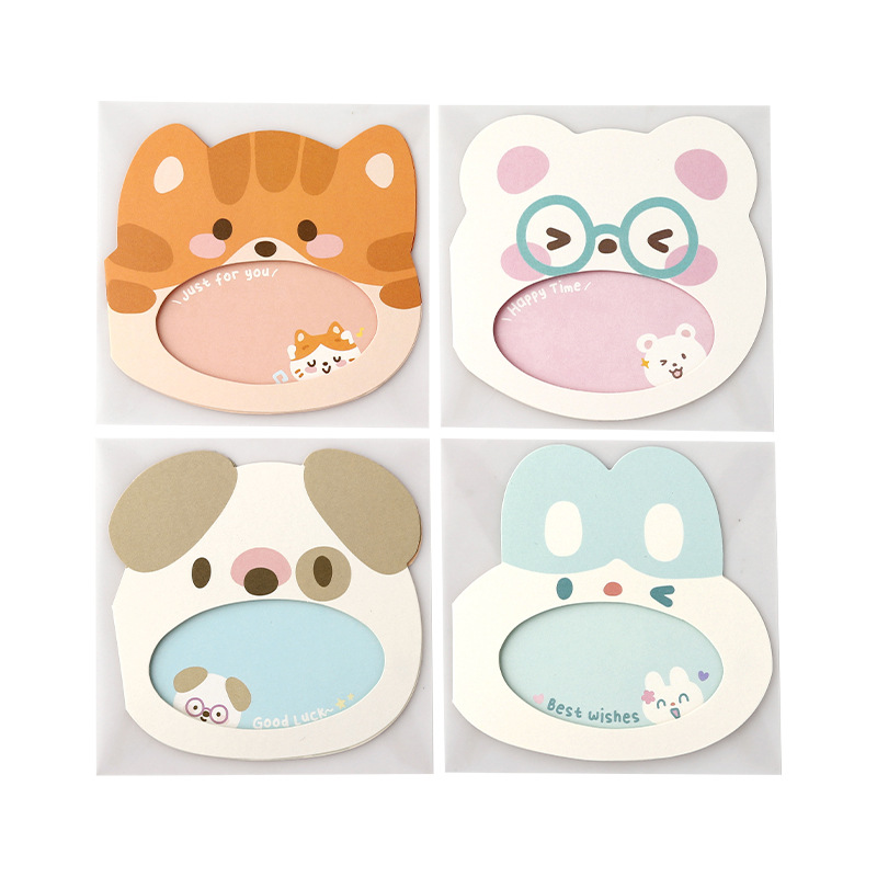 Club de investigación de regalos Tarjeta de felicitación hueca de forma especial Regalo de estudiante de RingRing Baby Tarjeta de felicitación con forma de animal de dibujos animados lindo