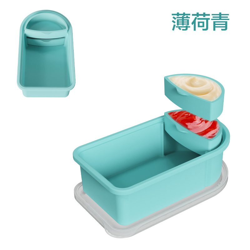 新款硅胶零食容器保鲜便携分装带盖可拆卸硅胶大容量调味盒酱料盒|undefined