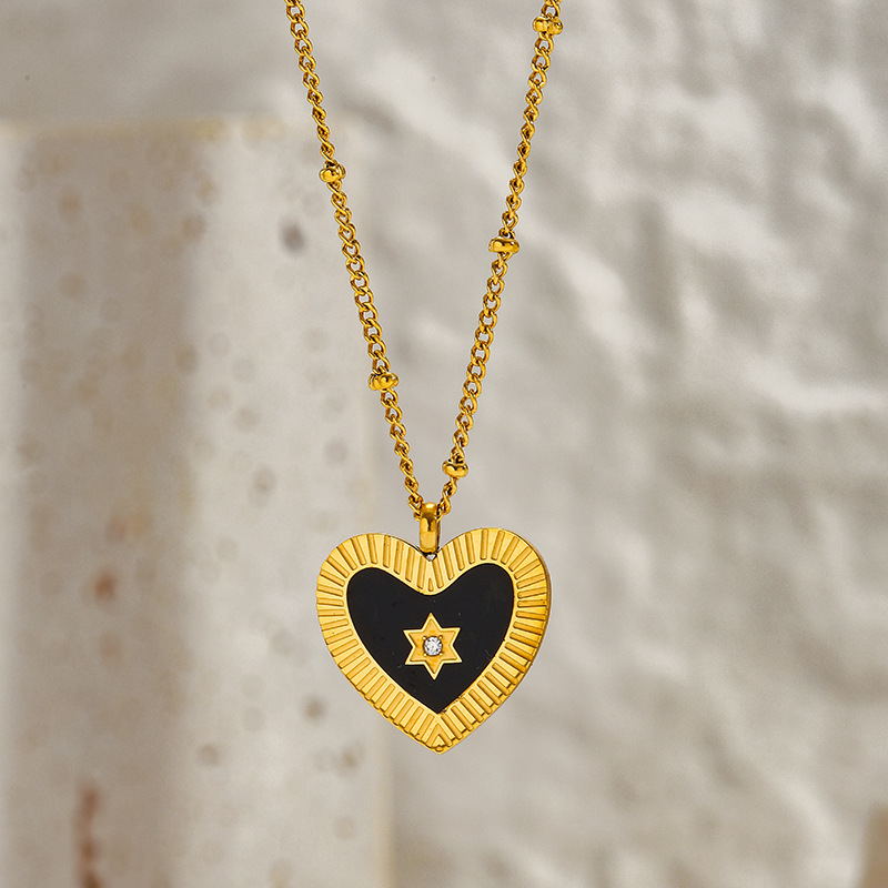 8g Weight Lobster Trigger Clasp Closure Clasp Closure Type 304 Stainless Steel Pendant Material Pendant Necklace Classification 304 Stainless Steel Chain Material Singapore chain, cable chain Chain Type 1 Piece Quantity Casual, Daily Occasion 304 Stainless Steel Material Heart Shape Pattern All Seasons Season Women's Gender Plating Design Elegant, Vintage Style Style Wholesale Jewelry Elegant Vintage Style Heart Shape 304 Stainless Steel Plating Singapore Chain Cable Chain Pendant Necklace 11