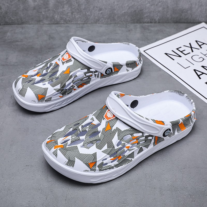 Dongdong zapatos para hombres de comercio exterior de verano tamaño grande zapatos ligeros dos zapatos de playa de moda zapatillas de cabeza