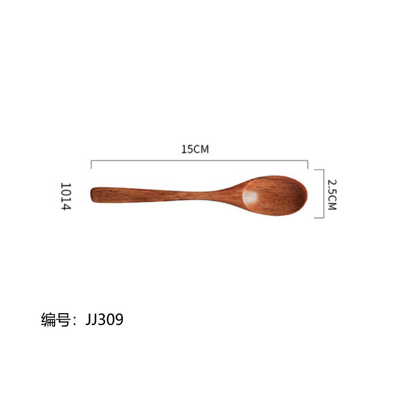 15*3cm 오래된 옻칠 플랫 핸들 스푼-309