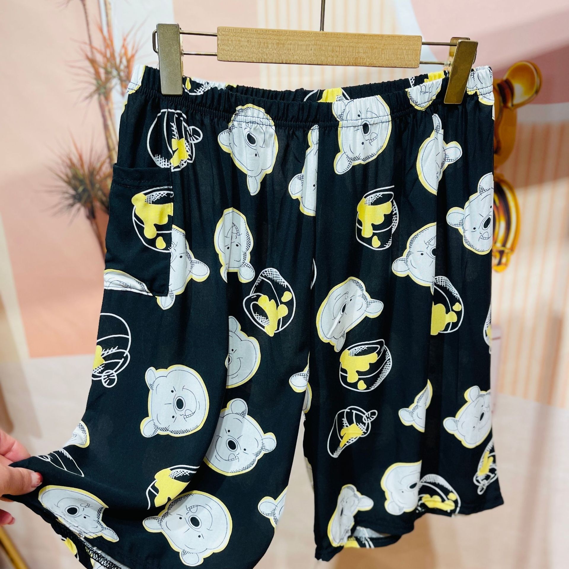 [검은바닥 곰돌이 푸] 남성용 바지