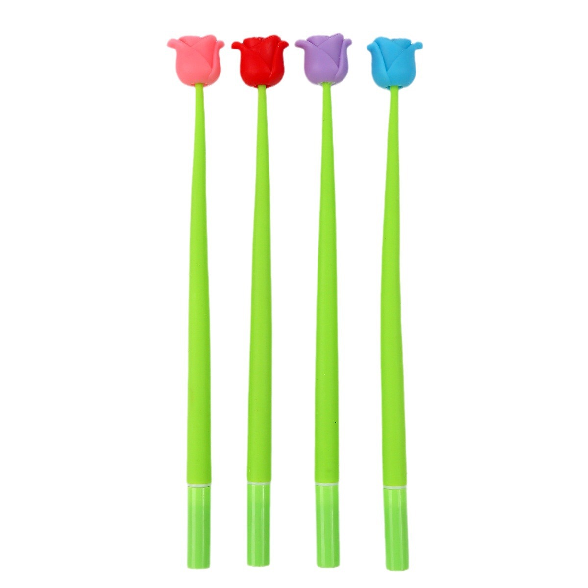 Bolígrafo oscilante de goma suave de tulipán Bolígrafo de gel Bolígrafo oscilante Regalo para estudiantes de primaria Premio final Papelería de Yiwu