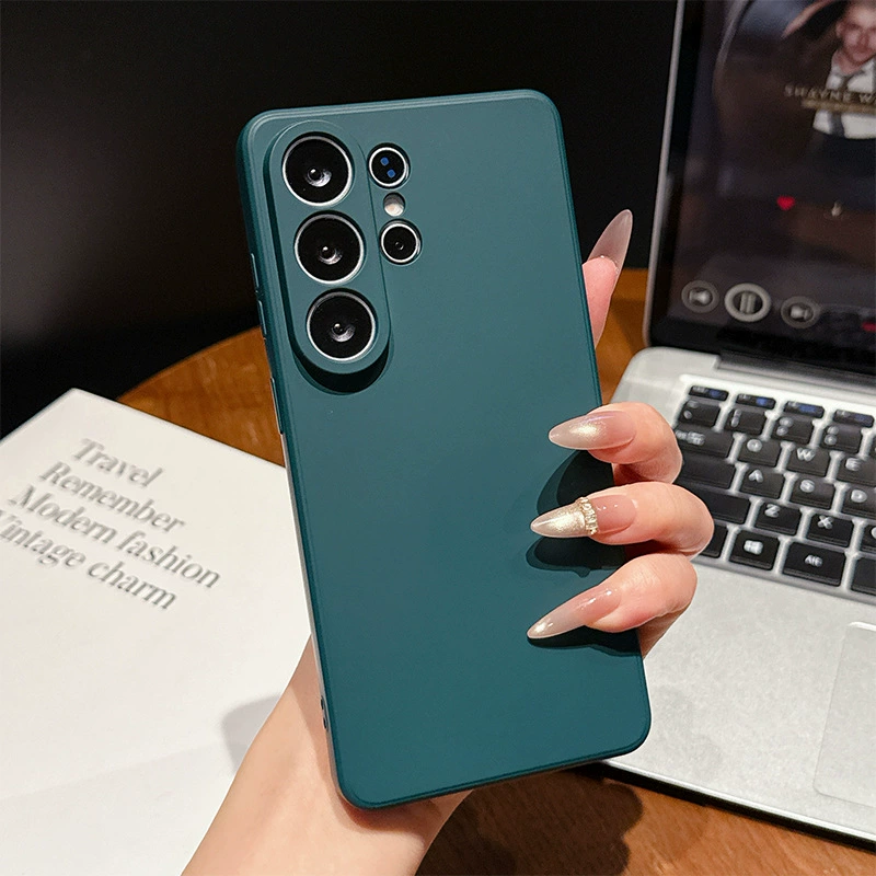 Силиконовый чехол для телефона (совместим с Samsung S25/S24) — жидкий узор Кубика Рубика, тонкий софт силикон