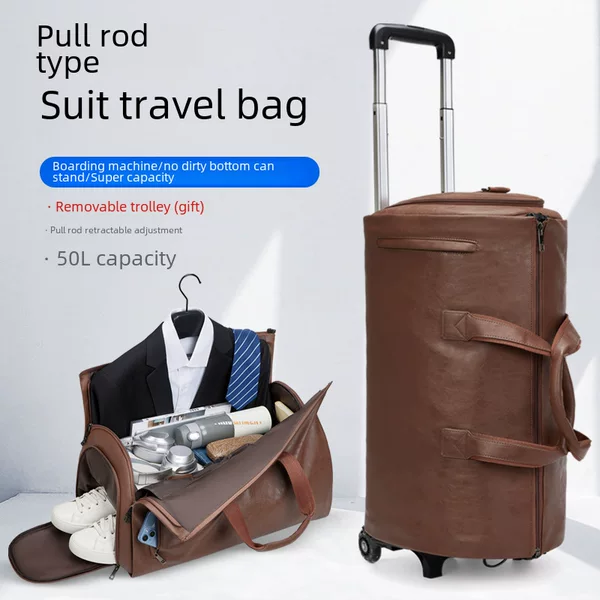 Cross-border in stock travel trolley suit bag suit storage formal suit portable crossbody large capacity luggage bag with wheels