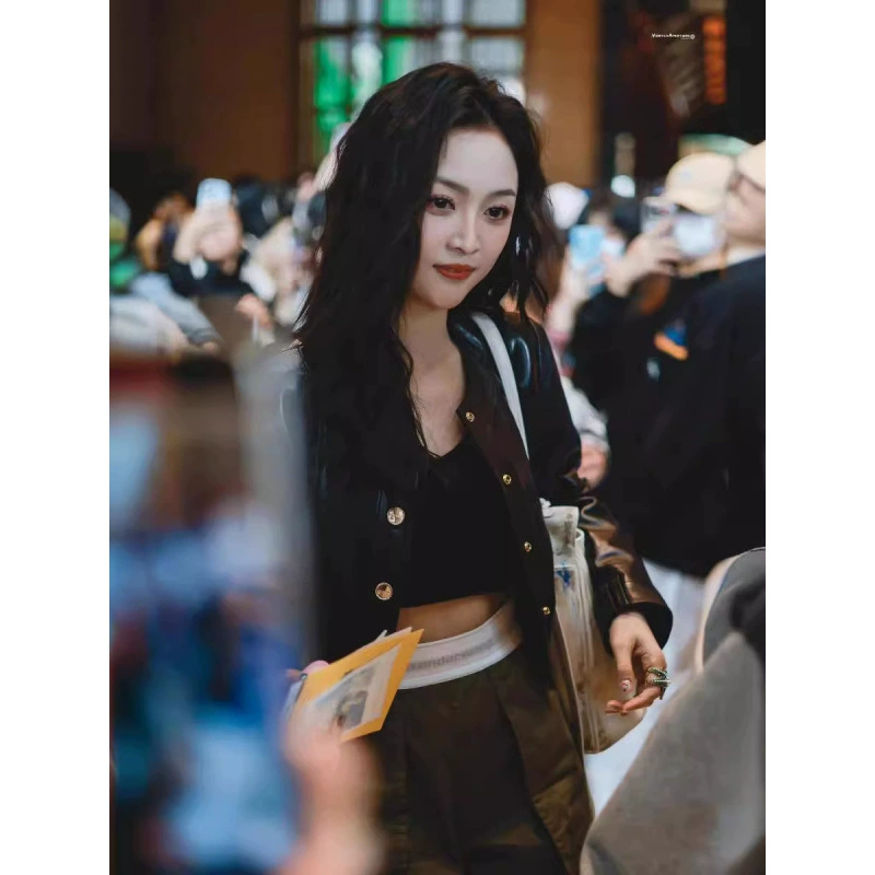 Звезды одинаков модные повседневные американские униформы шорты дикие иностранные эластичный пояс женские брюки