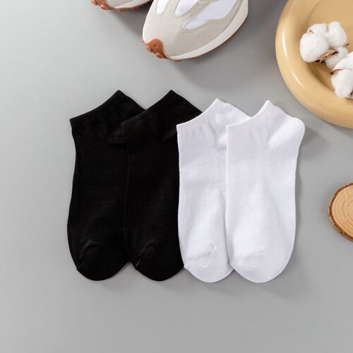 Men's Plain Color Ship Socks Summer Thin Low-top Slip-on Short Socks Sweat-absorbent Short-cuffed Simple Breathable Invisible Socks
