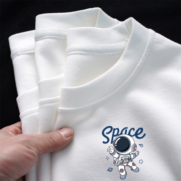 Cotton summer T-shirt with a round collar for men and women
