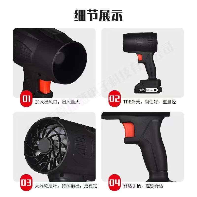 源头工厂家锂电暴风机风扇吹落叶除雪大功率电动暴力吹风机鼓风机|undefined