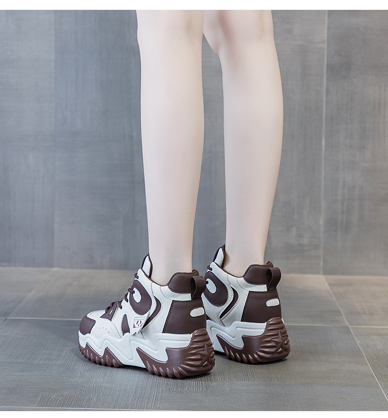 Giày sneaker nữ đế dày tăng chiều cao phong cách dad shoe mùa thu 2026 — M2503 Màu nâu, M2503 màu đen, M2503 màu xanh lam chi tiết 20