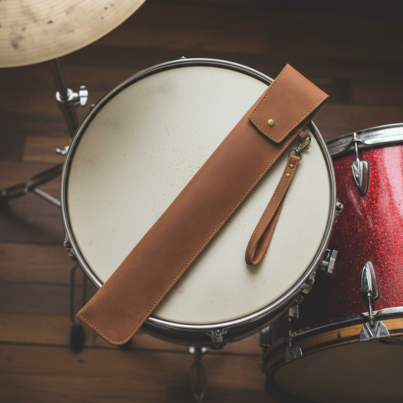 Leather Drumstick Storage Bag in stock Rack Drum Stick Leather Case Dust-proof Drum Stick Case Portable Hanging Special-shaped Tool Storage Leather Drumstick Storage Bag in stock Rack Drum Stick Leather Case Dust-proof Drum Stick Case Portable Hanging Special-shaped Tool Storage