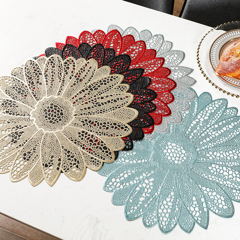 Nuevo espesado americano PVC comida occidental estera hotel restaurante giling aislado Mesa estera montaña rusa en stock entrega directa