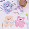 Brand decorations, rainbow candle for face, jewelry, internet celebrity, with little bears, English, dress up