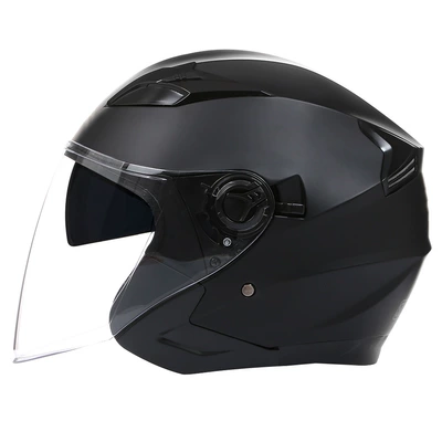 Bld Wholesale Bailide Helmets Are Exclusively for Cross-Border Sales, 3/4 Helmets, Half Helmets, Motorcycle Helmets, Dual-Lens Riding Helmets (Motosiklet kaskı (dəbilqə)) - matt-black-m57-58