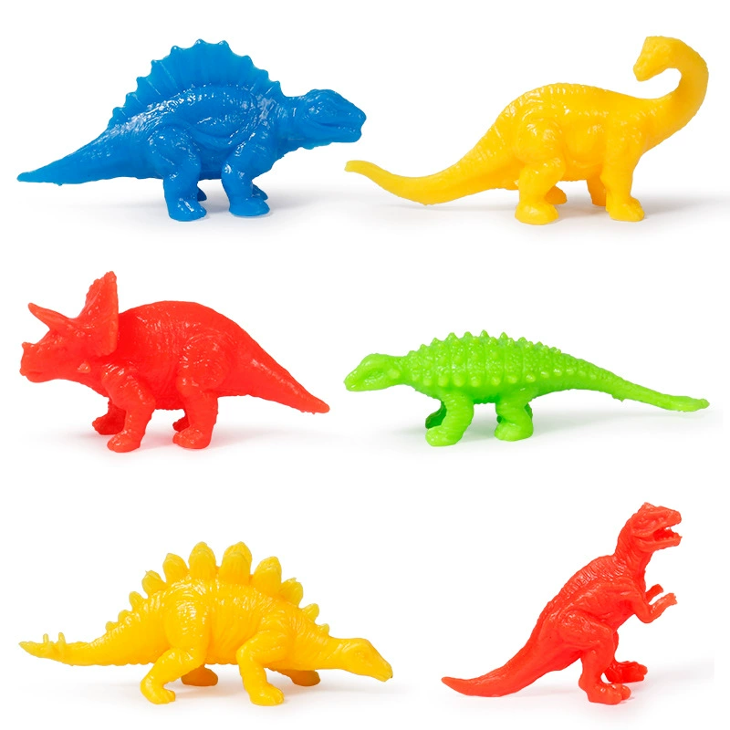 Трансграничная торговля 6 маленьких динозавров Цвет 3 дюйма мягкая резина маленькая модель динозавра игрушка вечеринка подарок торт игрушка