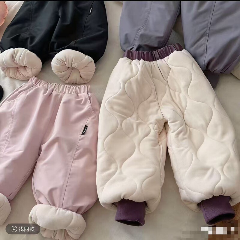 Winter Three-Layer Thickened Pants for Boys and Girls, Warm and Versatile, 2026 New Style Cotton Pants, Casual Pants for Boys and Girls
