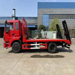 程力前四后八挖机平板拖车 东风D7V前四后八挖机平板运输车可分期