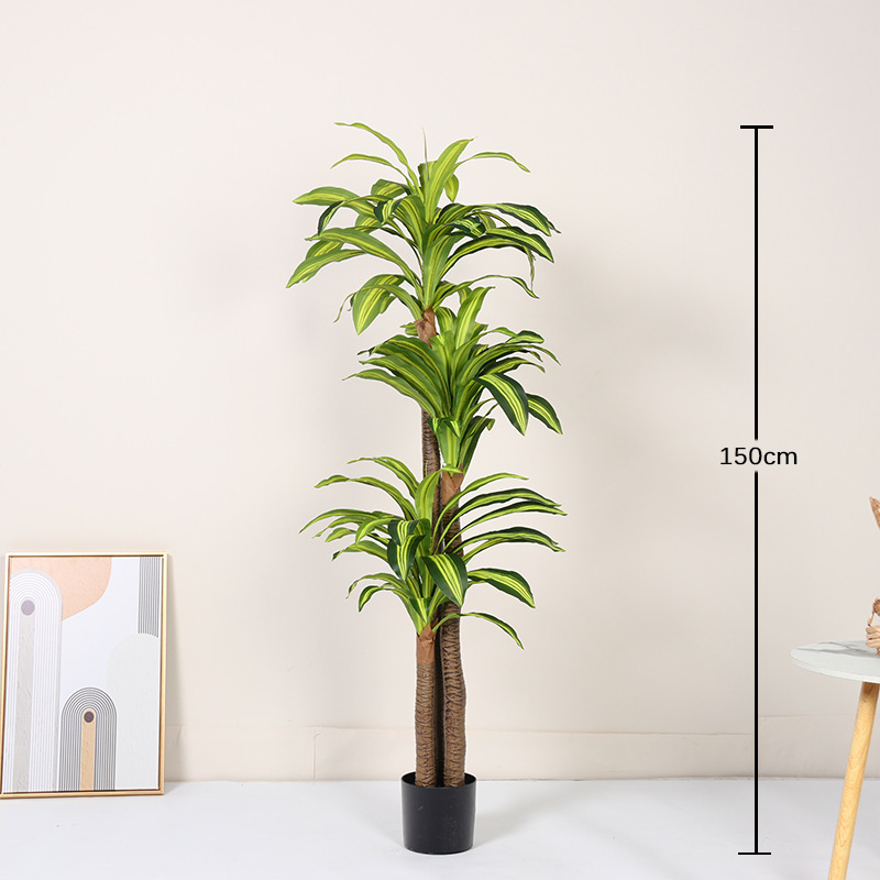 Simulación de plantación verde de plátano de bambú de tortuga grande planta de plantación de ventana interior diseño de ángulo de planta de árbol falso paisajístico