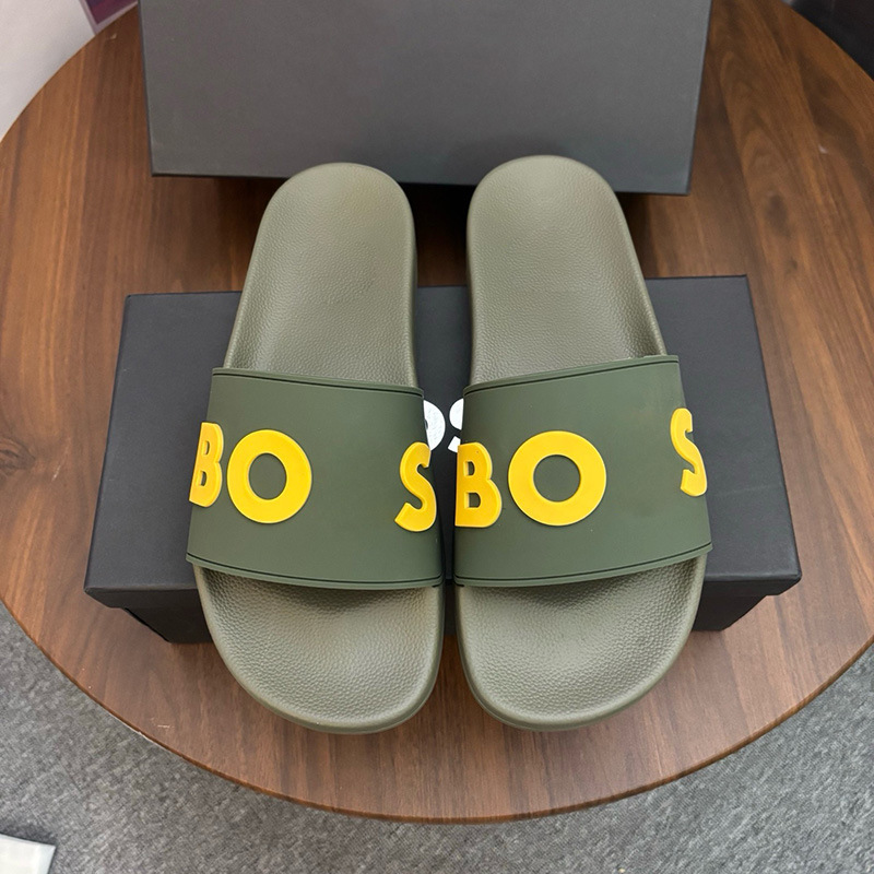 Bos Style Slide Slippers for Summer, Men's Business Slip-Ons, Cambodia, Phnom Penh, Jamaica Wholesale High-End Slippers