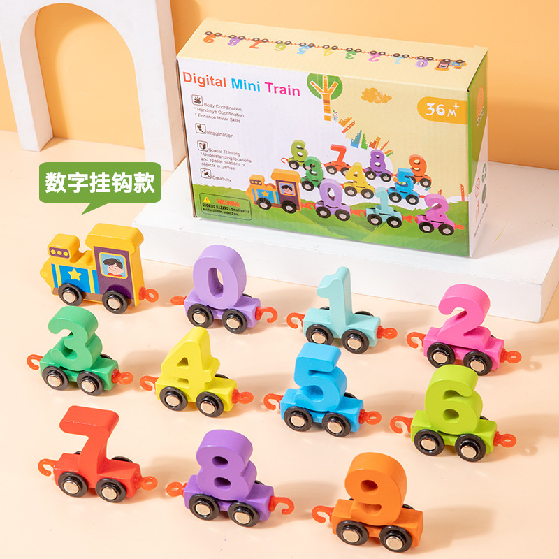 Tren magnético CPC CE, juguetes educativos de madera para bebés, bloques de construcción de dinosaurios, coche de ensamblaje, juguetes educativos para niños