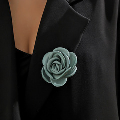 Cross-border supply of retro small fragrance rose fabric corsage pin handmade flower versatile clothing accessories brooch