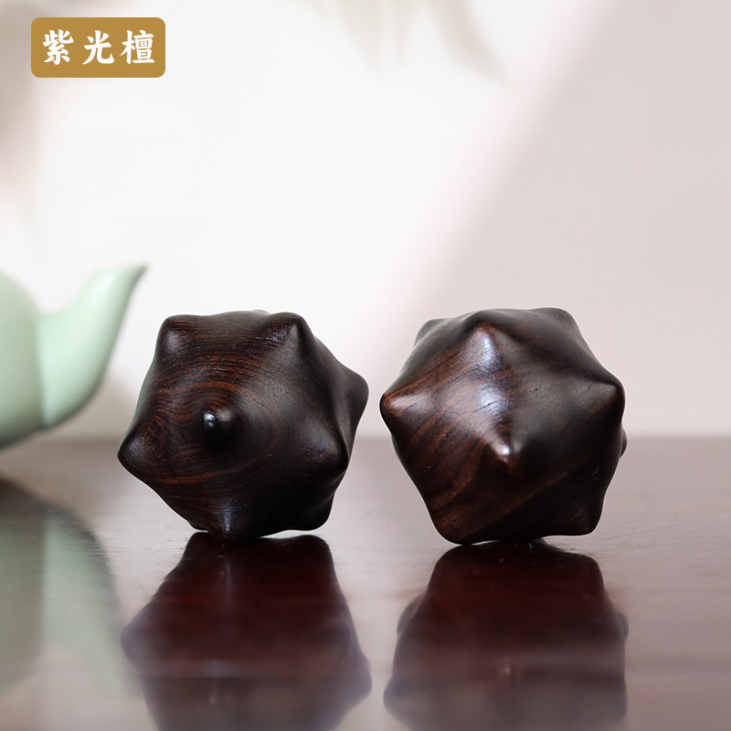 白檀 12 面イカハンドボール、ハンドボール、ヘルスケアボール、ハンドスピナーボール、ツボマッサージボール、無垢材ボール|undefined