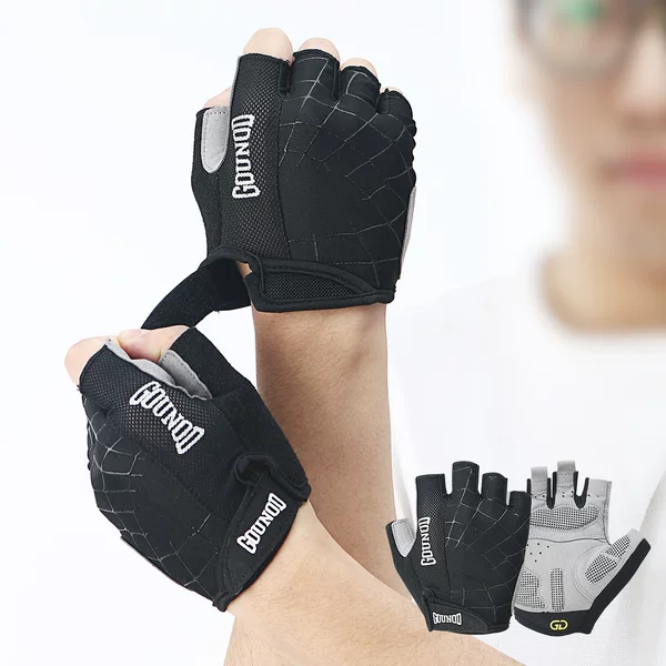GOUNOD new cobweb gloves thickened palm non-slip wear-resistant palm towel cloth to wipe sweat design fitness gloves
