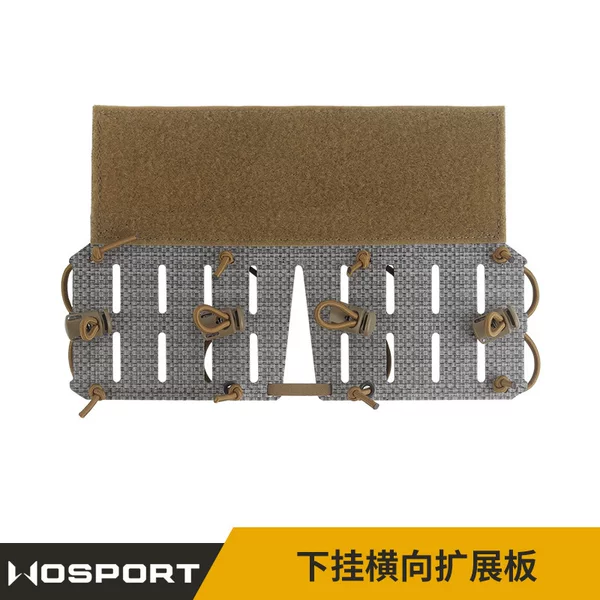 Wosrpot Horizontal Expansion Panel for Hanging, Compatible with Molle System Tactical Pouch, Elastic Cord Fixation
