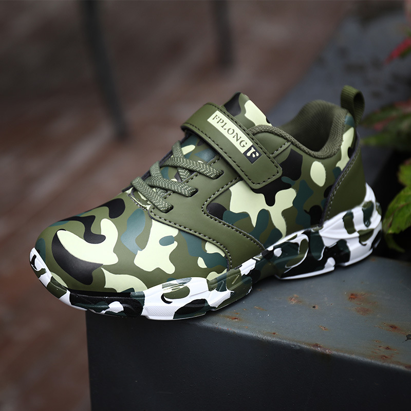 autumn camouflage children's sneakers for boys