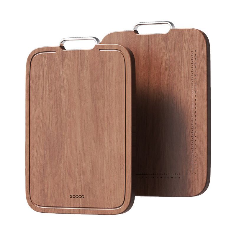 Ecoco Tablero de cortar de sándalo negro Tablero adhesivo doméstico antimoho y antibacteriano de madera maciza Tablero de cortar de verduras de doble cara Tablero de cortar para cocina