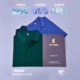 Smooth mercerized polo shirt short-sleeved high-end corporate work uniform lapel T-shirt men's custom logo printing