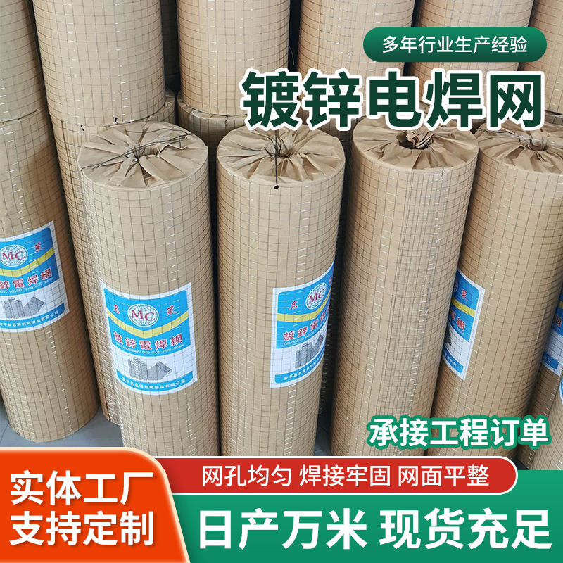 墙面抹灰铁丝网现货烟道挂网旧墙翻新防开裂钢丝网加粗镀锌电焊网