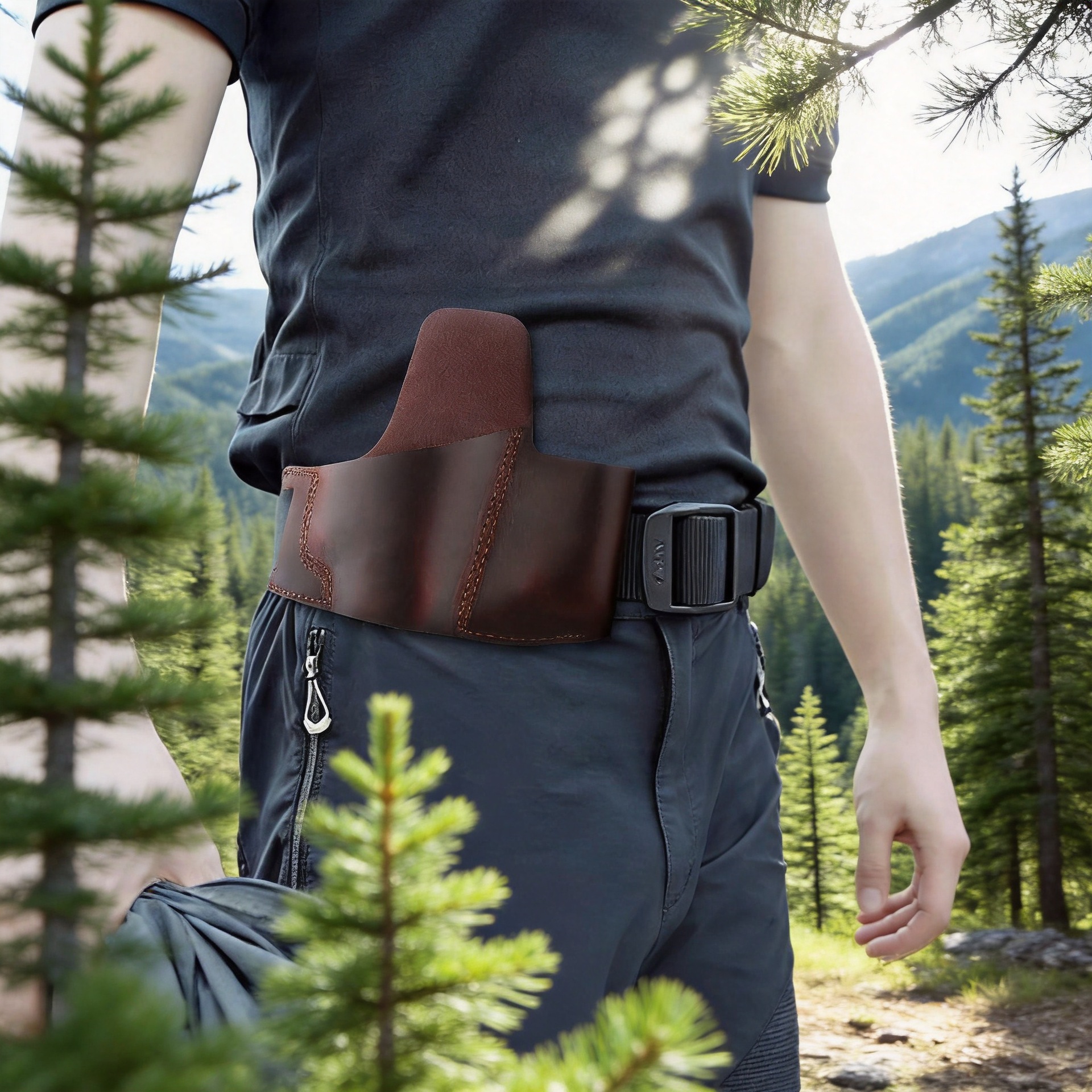 Amazon Retro Crazy Horse Leather Hunting Quickdraw Holster Tactical Duty Waist Pistol Holster In Stock