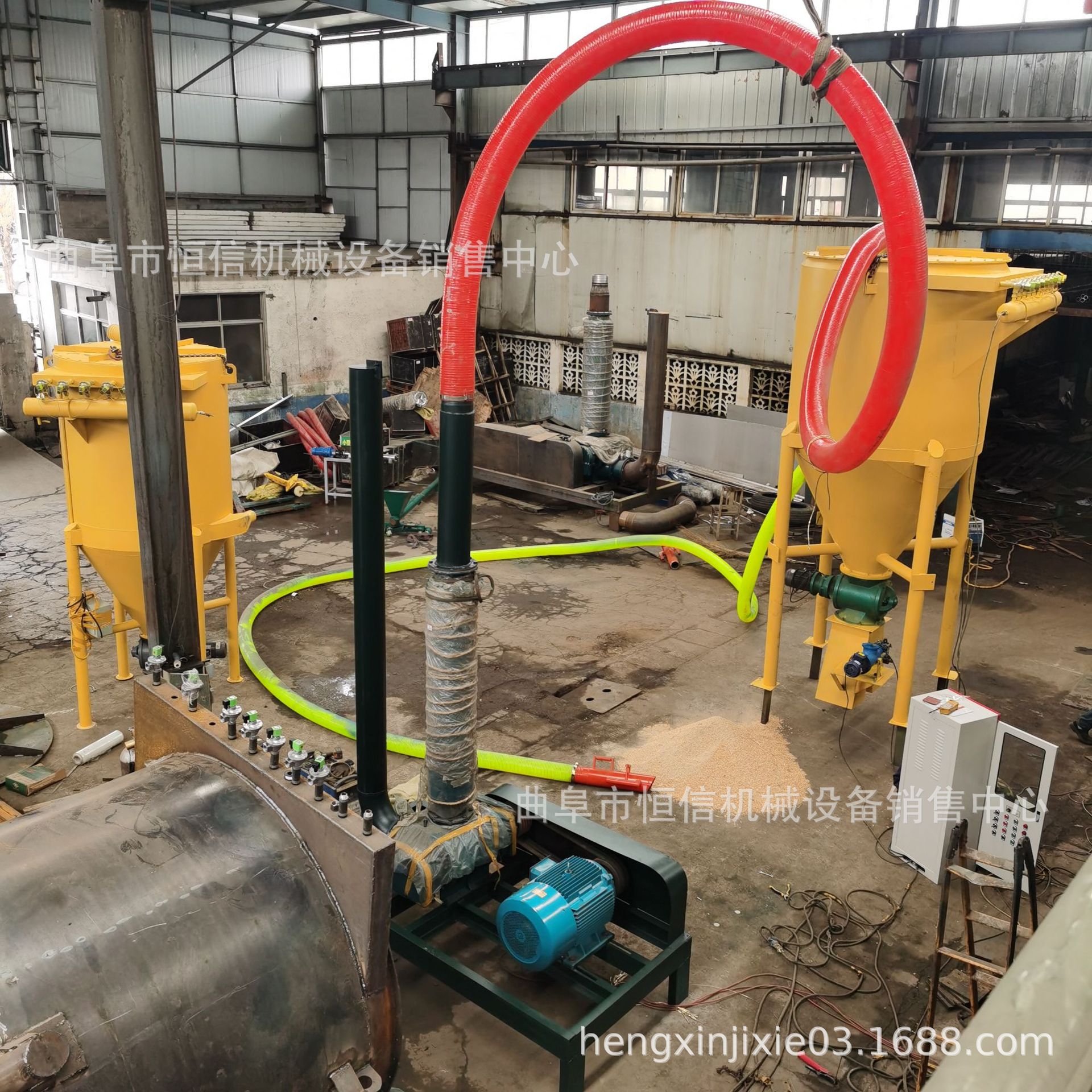 风送型自卸式气力吸灰机设备zcjb 远距离高扬程玉米粒气力吸粮机