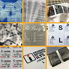 洗水嘜尺碼標熱轉印logo菲林絲印衣服領標燙畫定做tpu無感水洗標