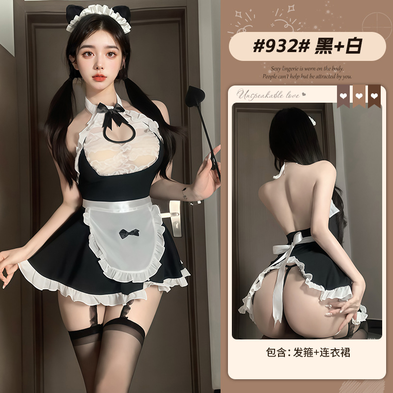블랙 [머리띠+드레스+속옷]