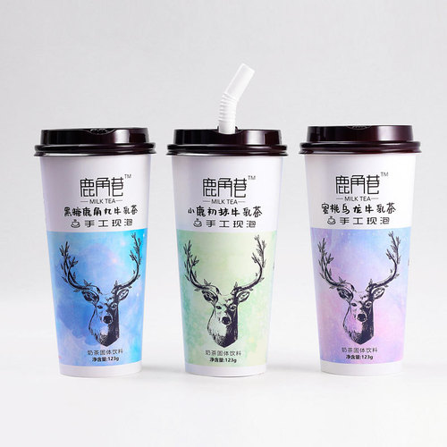 Lùjiǎoxiàng Hong Kong-style Milk Tea Solid Beverage Peach Oolong Tea 123g Hand-poured Milk Tea Full Carton