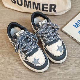 星星板鞋青花瓷2025新款情侣鞋男女同款学生空军一号韩版爆款