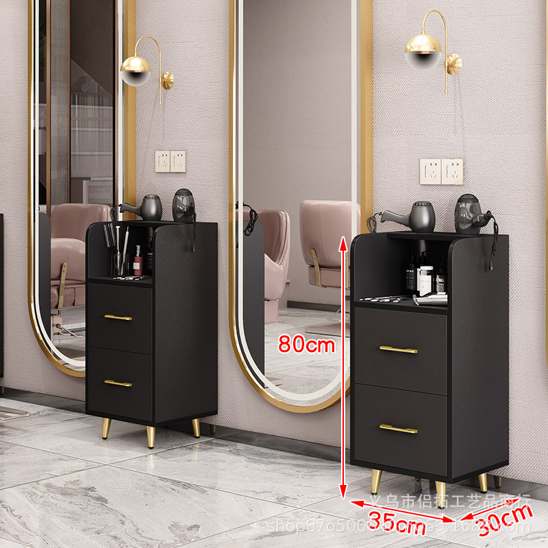 Barbería herramienta gabinete peluquería salón especial peluquería corte de pelo herramienta de gabinete coche salón de belleza herramienta de almacenamiento de mesa con cajón